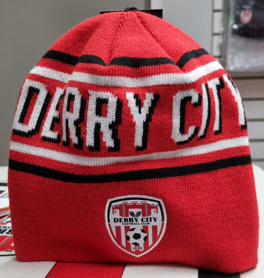 O'Neills Derry City F.C.Coyle Beanie Hat Red